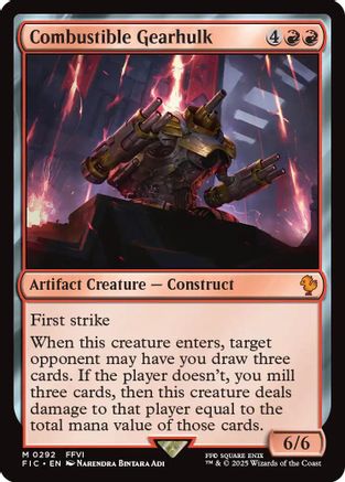 Combustible Gearhulk (292) Surge Foil - Commander: FINAL FANTASY