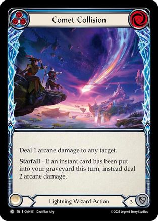 Comet Collision (Blue) (OMN111) Rainbow Foil - Omens of the Third Age