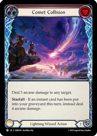 Comet Collision (Red) (OMN109) Rainbow Foil - Omens of the Third Age
