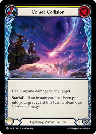 Comet Collision (Yellow) (OMN110) Rainbow Foil - Omens of the Third Age