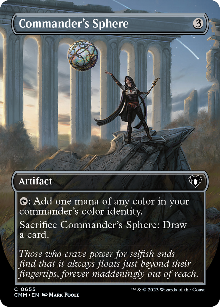 Commander's Sphere (Borderless) (655) Foil - Commander Masters