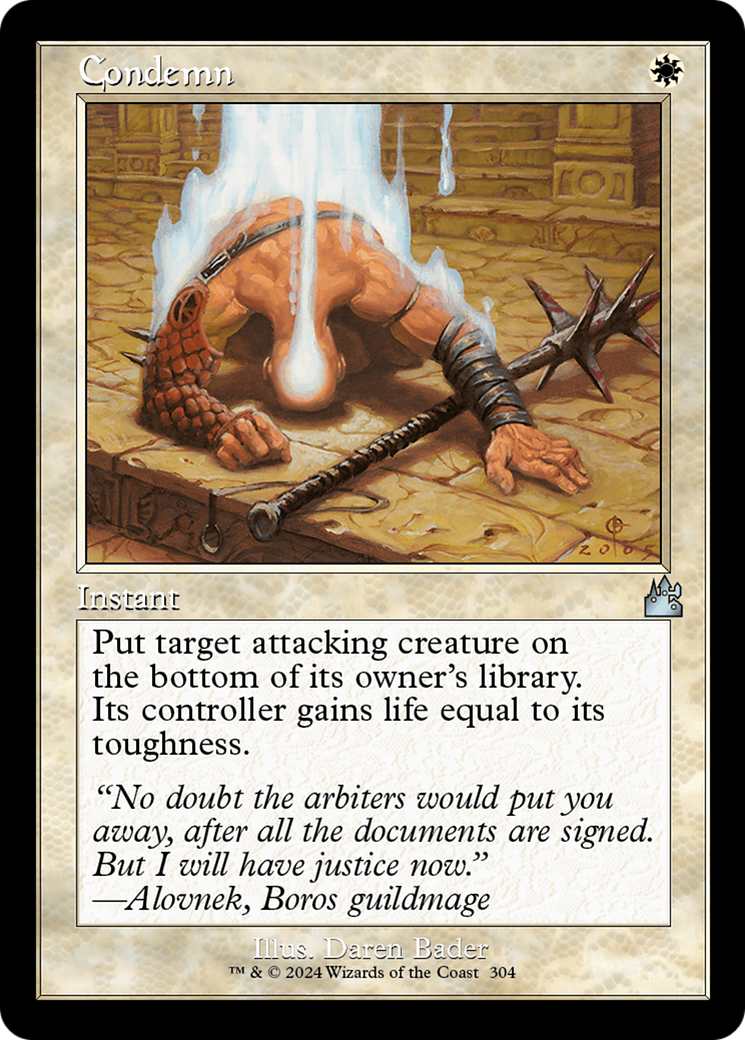 Condemn (Retro) (304) Foil - Ravnica Remastered