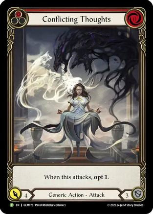 Conflicting Thoughts (Red) (Extended Art) (GEM175) Rainbow Foil - GEM Pack