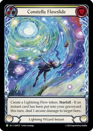 Constella Flowslide (Yellow) (GEM157) Rainbow Foil - Gem Pack 5