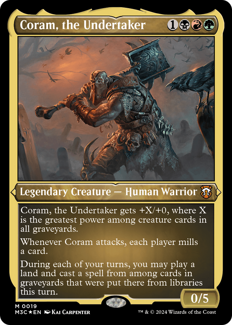 Coram, the Undertaker (019) Etched - Commander: Modern Horizons 3