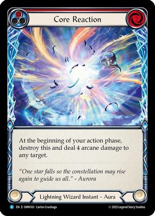 Core Reaction (Red) (OMN103) Rainbow Foil - Omens of the Third Age