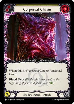 Corporeal Chasm (Yellow) (IAR186) Rainbow Foil - Usurp the Shadow Throne