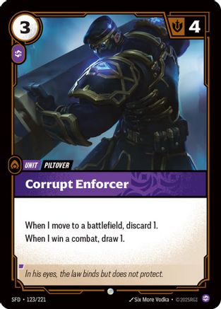 Corrupt Enforcer (123) Foil - Spiritforged