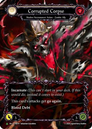 Corrupted Corpse (Marvel) (D) (FAB514) Cold Foil - Flesh and Blood: Promo Cards