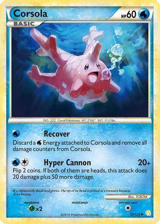Corsola (37) Reverse Holofoil - HeartGold & SoulSilver