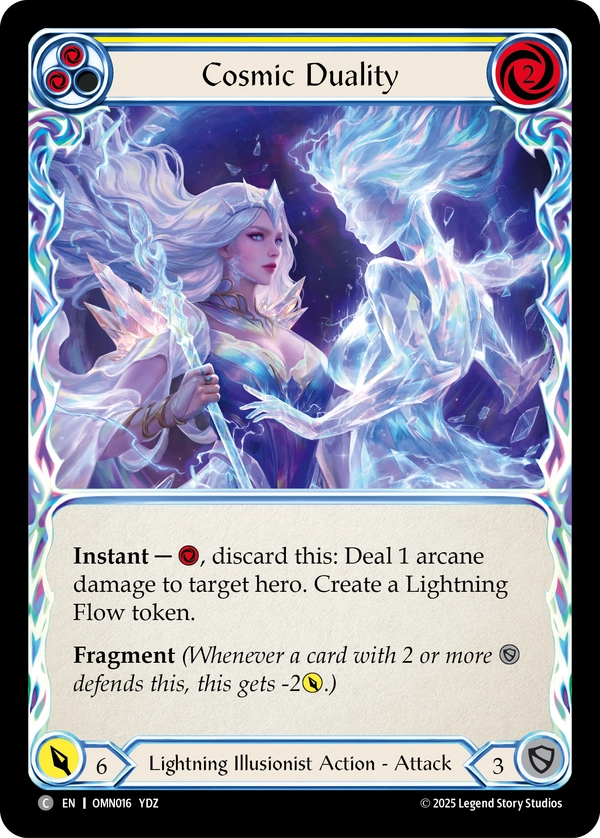 Cosmic Duality (Yellow) (OMN016) Rainbow Foil - Omens of the Third Age