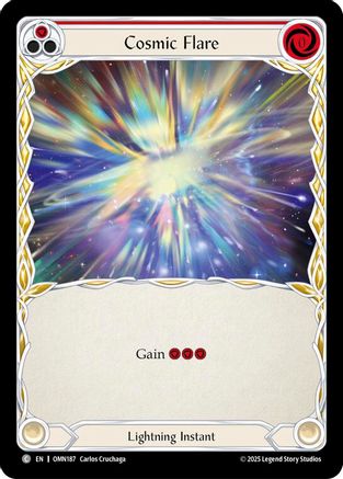 Cosmic Flare (Red) (OMN187) Rainbow Foil - Omens of the Third Age