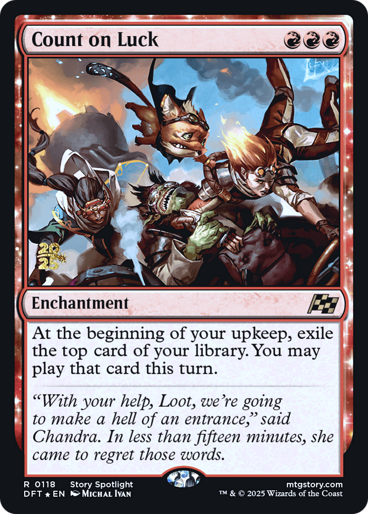 Count on Luck (Prerelease) (118) Foil - Aetherdrift
