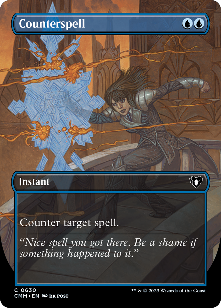 Counterspell (Borderless) (630) Foil - Commander Masters