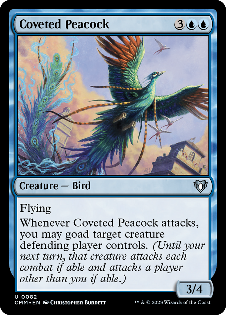 Coveted Peacock (082) Foil - Commander Masters