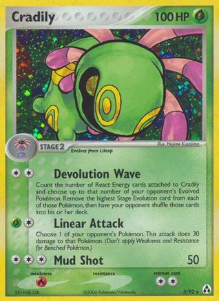 Cradily (3) Reverse Holofoil - Legend Maker