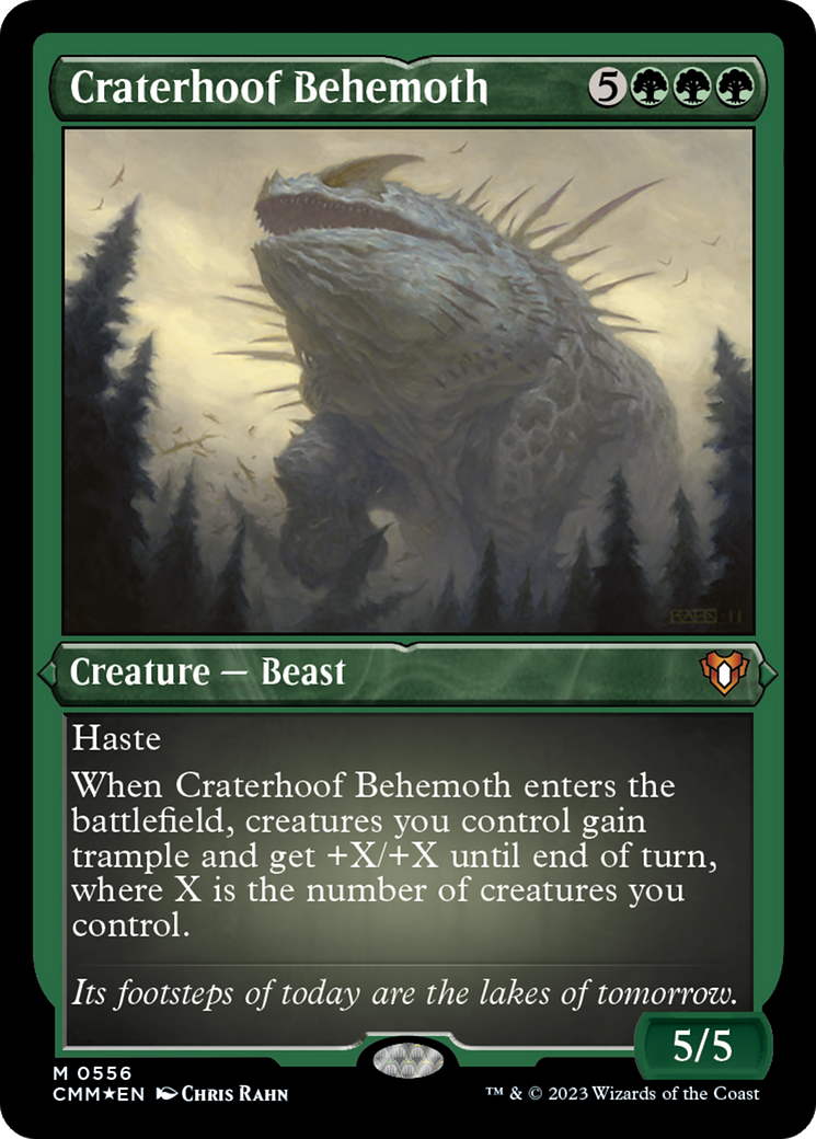 Craterhoof Behemoth (556) Etched Foil - Commander Masters