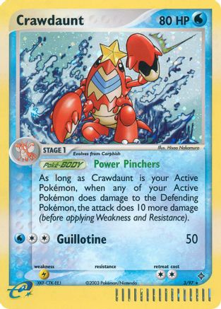 Crawdaunt (3) Reverse Holofoil - Dragon