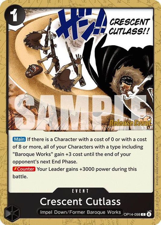 Crescent Cutlass (OP14-098) Release Event Cards