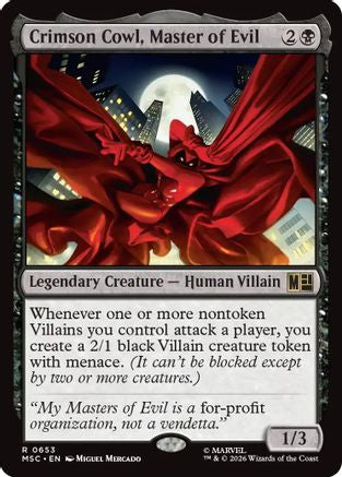 Crimson Cowl, Master of Evil (653) Foil - Commander: Marvel Super Heroes