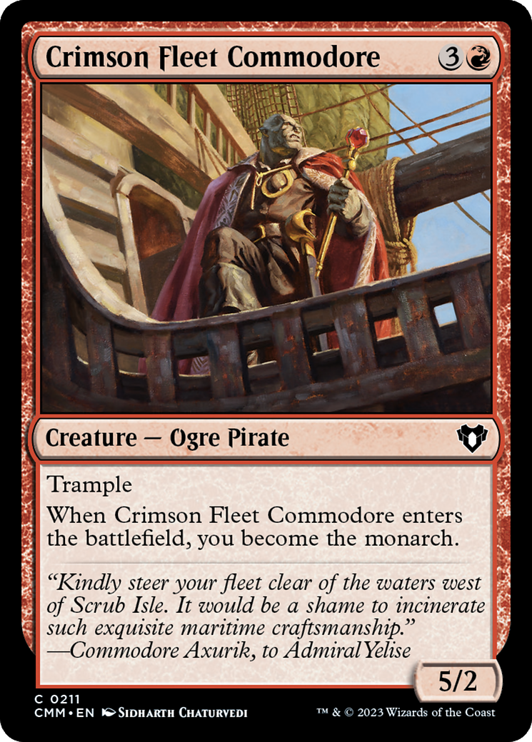 Crimson Fleet Commodore (211) Foil - Commander Masters