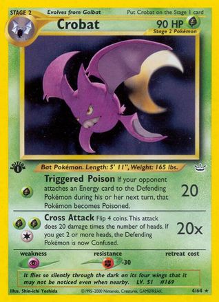 Crobat (4) (1st Edition) Holofoil - Neo Revelation