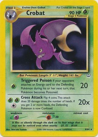 Crobat (4) (Unlimited) Holofoil - Neo Revelation