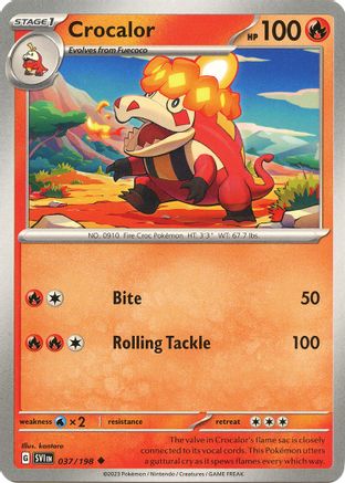 Crocalor (37) Reverse Holofoil - Scarlet & Violet