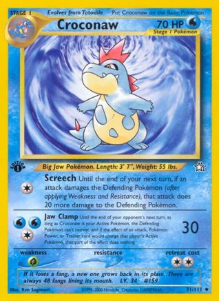 Croconaw (31) (1st Edition) - Neo Genesis