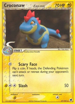 Croconaw (Delta Species) (27) Reverse Holofoil - Dragon Frontiers