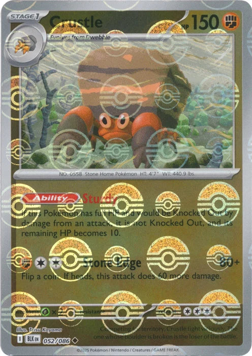Crustle (Poke Ball Pattern) (52) Reverse Holofoil - Black Bolt