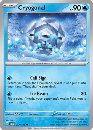 Cryogonal (47) Reverse Holofoil - Surging Sparks