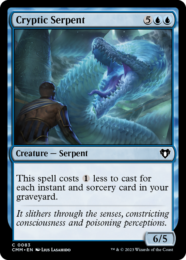 Cryptic Serpent (083) Foil - Commander Masters