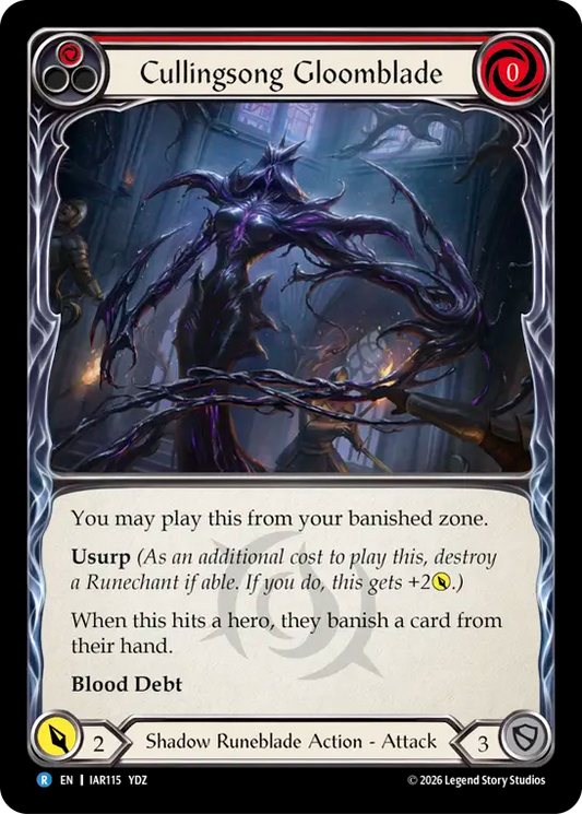 Cullingsong Gloomblade (Red) (IAR115) Rainbow Foil - Usurp the Shadow Throne