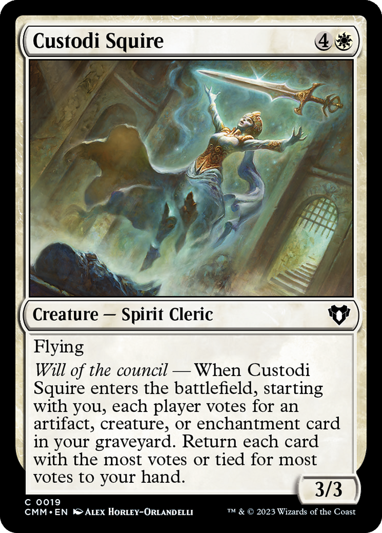 Custodi Squire (019) Foil - Commander Masters