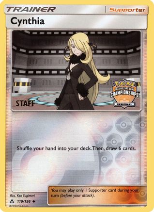 Cynthia (Regional Championships) [Staff] (119) Reverse Holofoil - League & Championship Cards