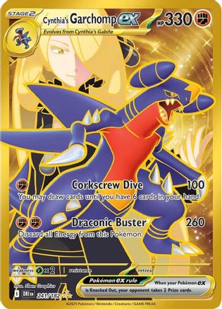 Cynthia's Garchomp ex (Gold) (241) Holofoil - Destined Rivals