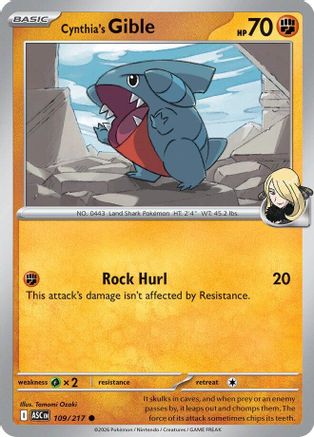 Cynthia's Gible (109) - Ascended Heroes