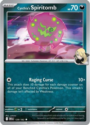 Cynthia's Spiritomb (129) Reverse Holofoil - Destined Rivals