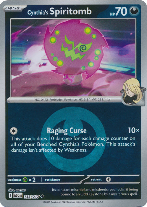 Cynthia's Spiritomb (Energy Symbol Pattern) (133) Reverse Holofoil - Ascended Heroes