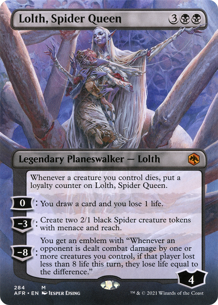Lolth, Spider Queen (Borderless) (284) Foil - Adventures in the Forgotten Realms