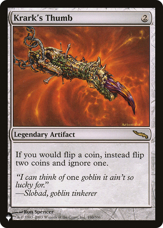 Krark's Thumb (MRD-190) - The List