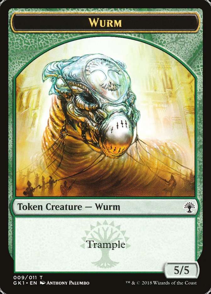 Wurm // Saproling Double-Sided Token [Guilds of Ravnica Guild Kit Tokens] | Silver Goblin