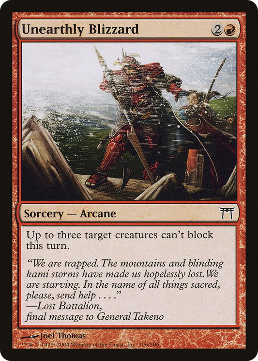 Unearthly Blizzard [Champions of Kamigawa] Foil