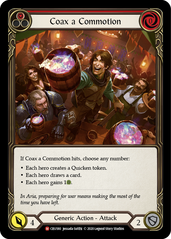 Coax a Commotion [CRU180] (Crucible of War)  1st Edition Rainbow Foil | Silver Goblin