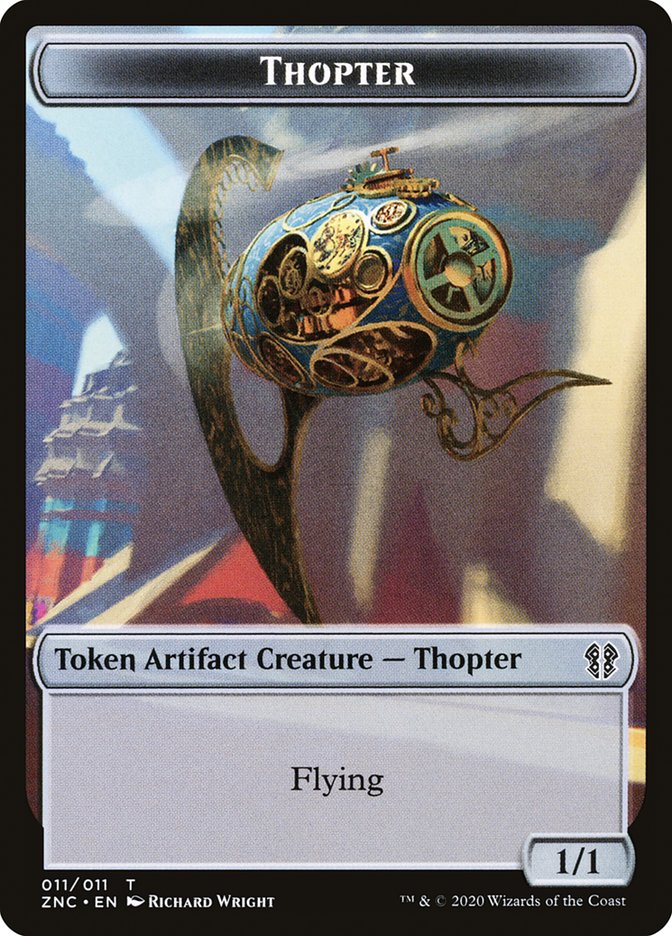 Faerie Rogue // Thopter Double-Sided Token [Zendikar Rising Commander Tokens] | Silver Goblin