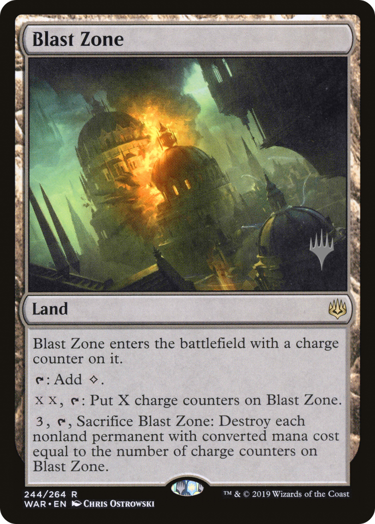 Blast Zone (244p) Foil - War of the Spark Promos
