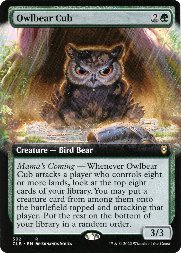 Owlbear Cub (Extended Art) (592) - Commander Legends: Battle for Baldur's Gate