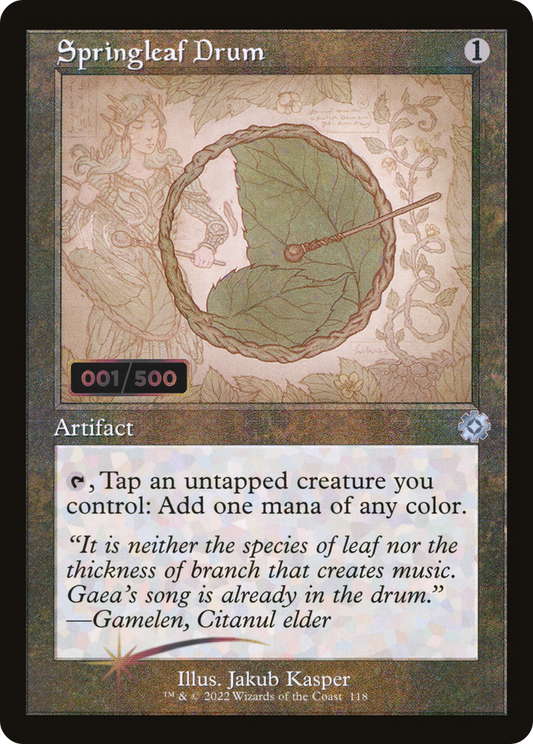 Springleaf Drum (Retro Schematic) (Serialized) [The Brothers' War Retro Artifacts]