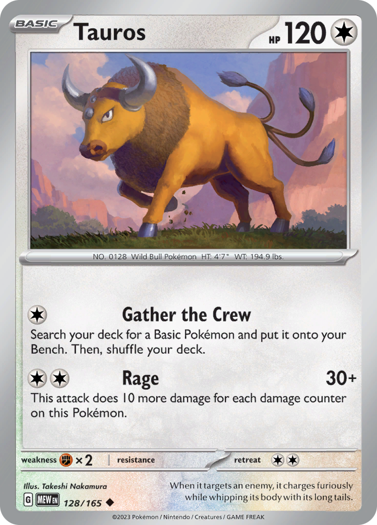 Tauros (128/165) [Scarlet & Violet: 151] | Silver Goblin